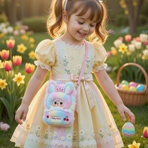 Baby Three Plush Bunny Action Figure - Pink and White